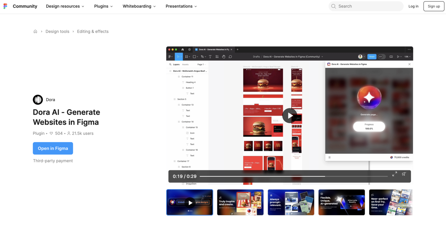 5th tool Figma (with AI Plugins)